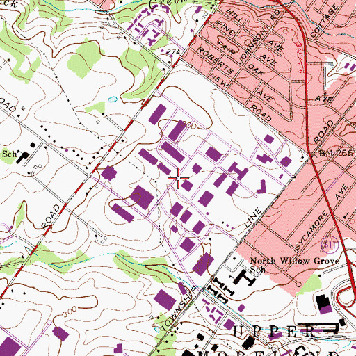 Topographic Map of Pennsylvania Business Campus, PA