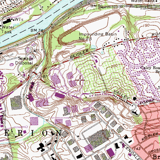 Topographic Map of Pennsylvania Department of Transportation, PA