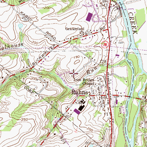 Topographic Map of Perkiomen Greene, PA