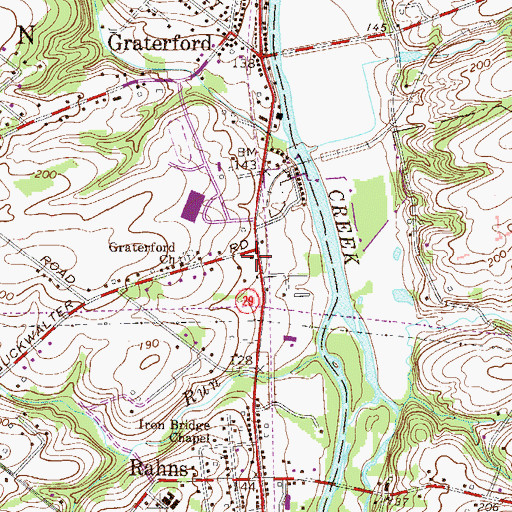 Topographic Map of Perkiomen Township Fire Company - Station 66, PA