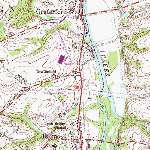 Topographic Map of Perkiomen Township Hall, PA
