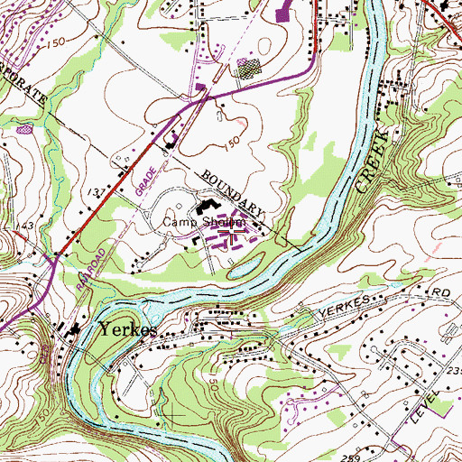 Topographic Map of Perkiomen Woods, PA