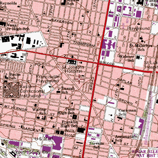 Topographic Map of Philadelphia Fire Department Engine 13 Ladder 1, PA