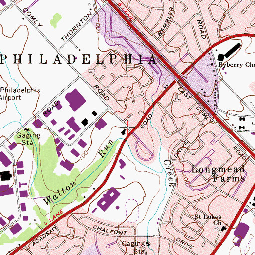 Topographic Map of Philadelphia Fire Department Engine 22 Ladder 31, PA
