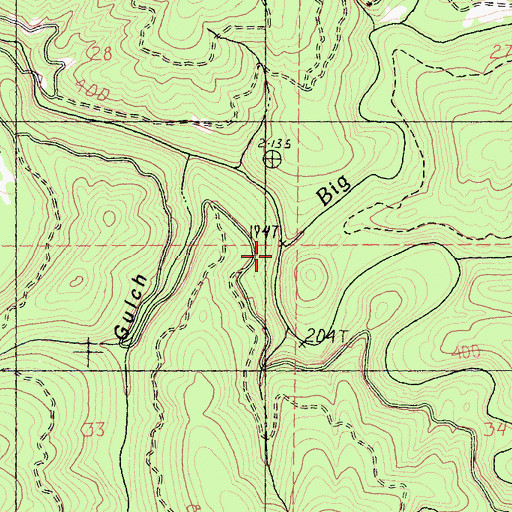 Topographic Map of South Fork Big River, CA