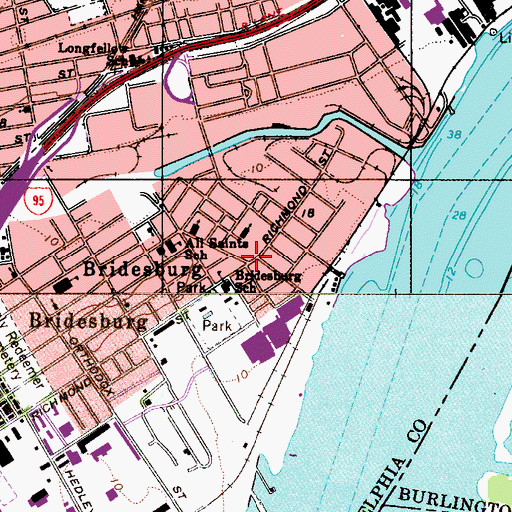 Topographic Map of Philadelphia Fire Department Engine 33, PA