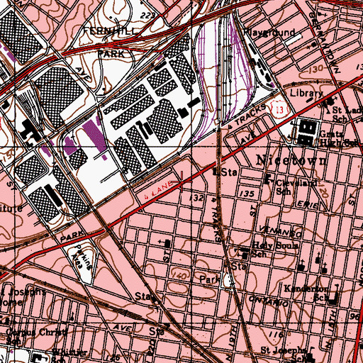 Topographic Map of Philadelphia Fire Department Engine 59 Ladder 18 Medic 4b, PA