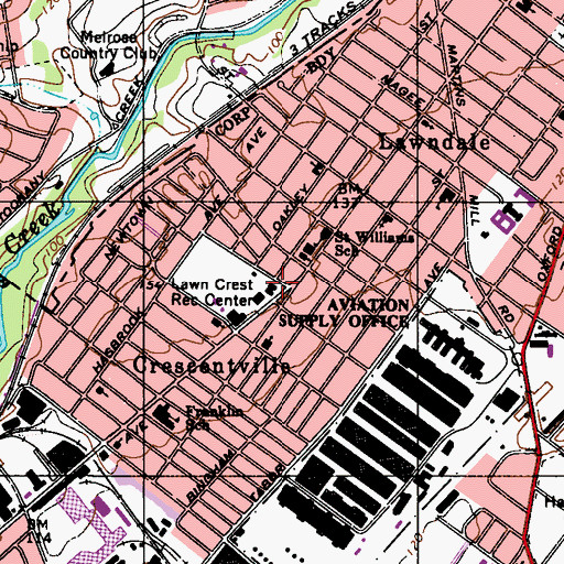 Topographic Map of Philadelphia Fire Department Engine 64, PA