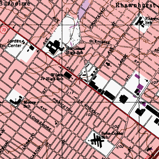 Topographic Map of Philadelphia Fire Department Engine 71 Ladder 28, PA