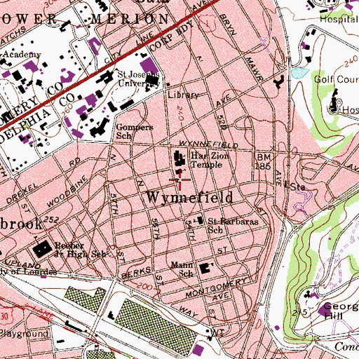 Topographic Map of Philadelphia Harambee Institute of Science and Technology, PA