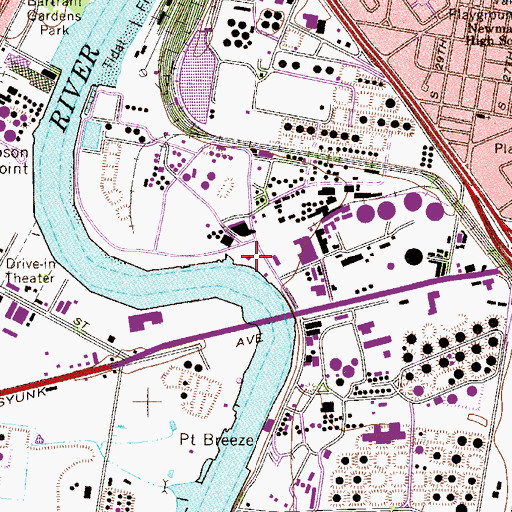 Topographic Map of Philadelphia Fire Department Marine Unit 2, PA