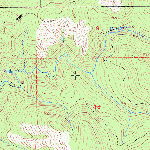Topographic Map of South Fork Butano Creek, CA