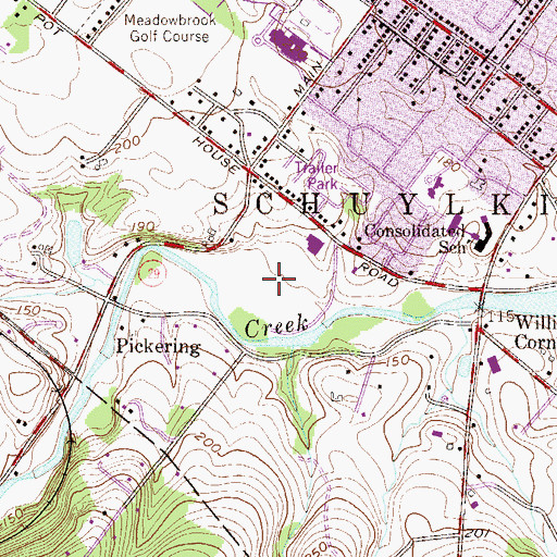 Topographic Map of Pickering Creek Preserve, PA