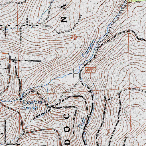 Topographic Map of South Fork Canyon Creek, CA