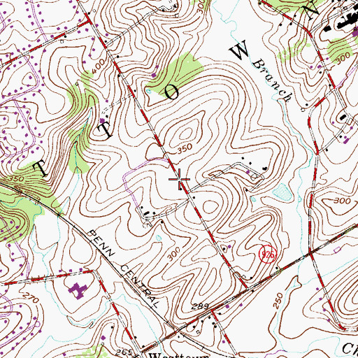 Topographic Map of Plumly, PA