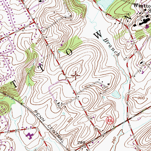 Topographic Map of Plumly Acres, PA