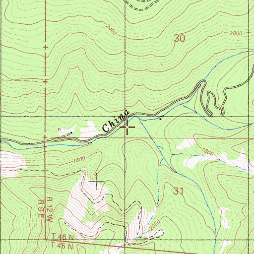 Topographic Map of South Fork China Creek, CA