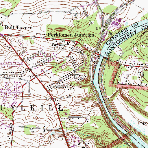 Topographic Map of Powderhorn Knoll, PA