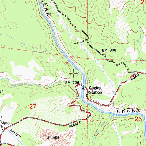 Topographic Map of South Fork Clear Creek, CA