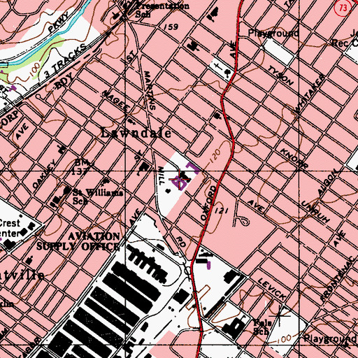 Topographic Map of Protestant Home Hospital, PA