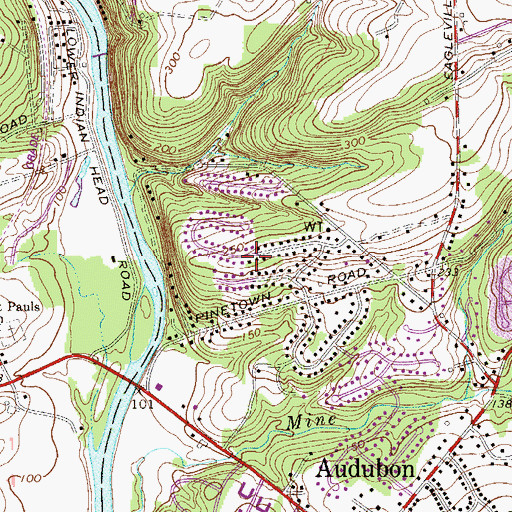 Topographic Map of Providence Oaks, PA