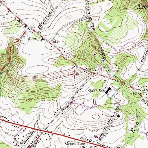 Topographic Map of Providence View, PA