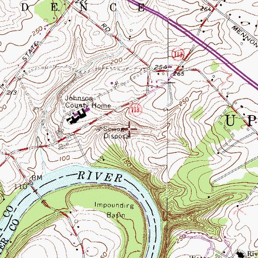 Topographic Map of Ramsgate-Providence Hunt, PA