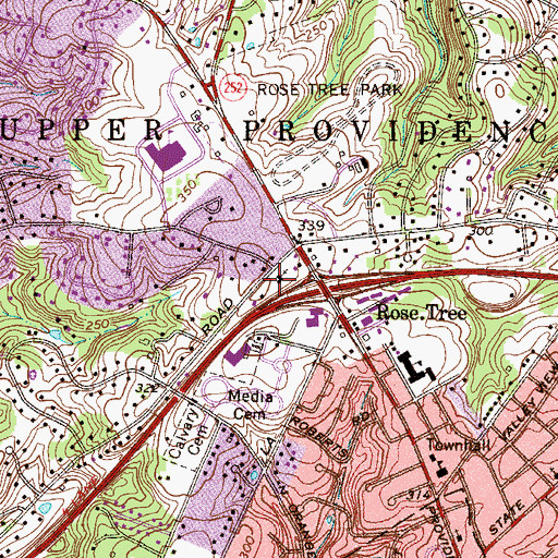 Topographic Map of Reformation Evangelical Lutheran Church, PA