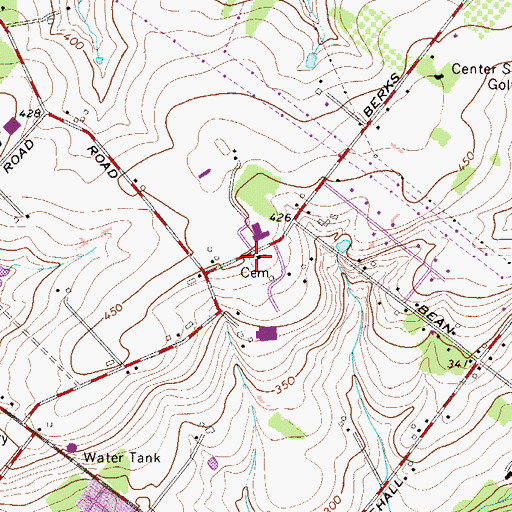 Topographic Map of Reformed Mennonite Church, PA