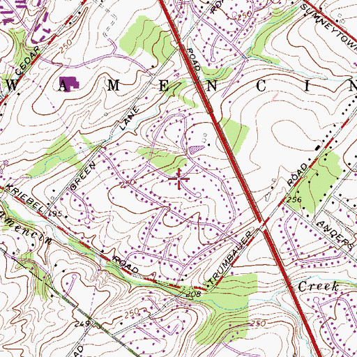 Topographic Map of Regent Manor, PA