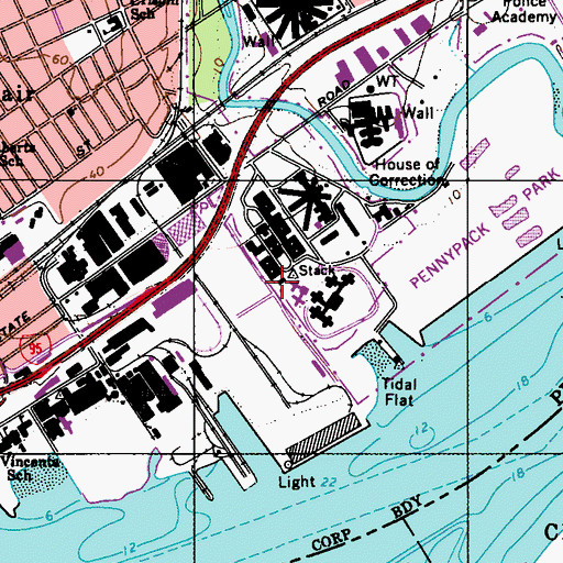 Topographic Map of Riverview Department of Human Services, PA
