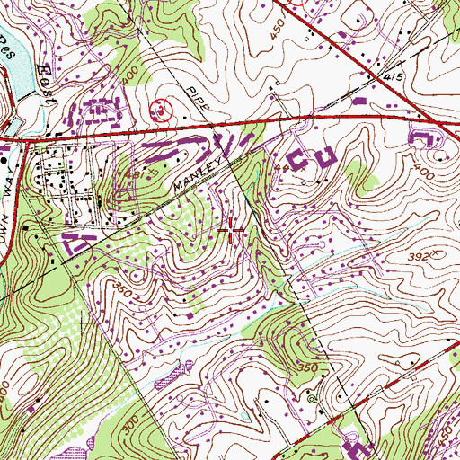 Topographic Map of Rollinwood, PA
