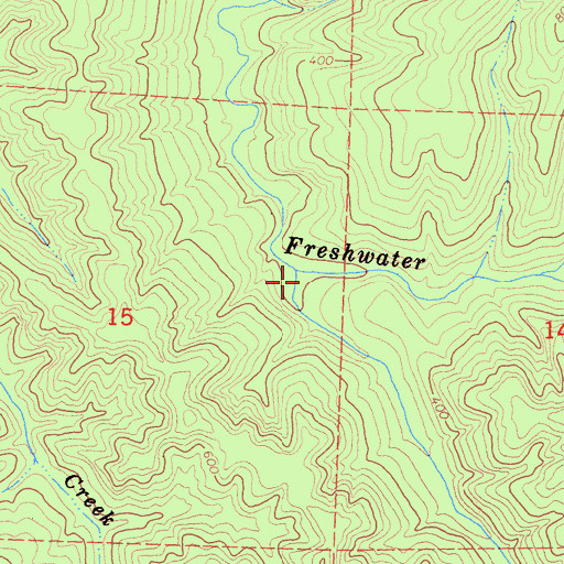 Topographic Map of South Fork Freshwater Creek, CA