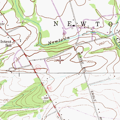 Topographic Map of Saint Andrews Catholic School, PA