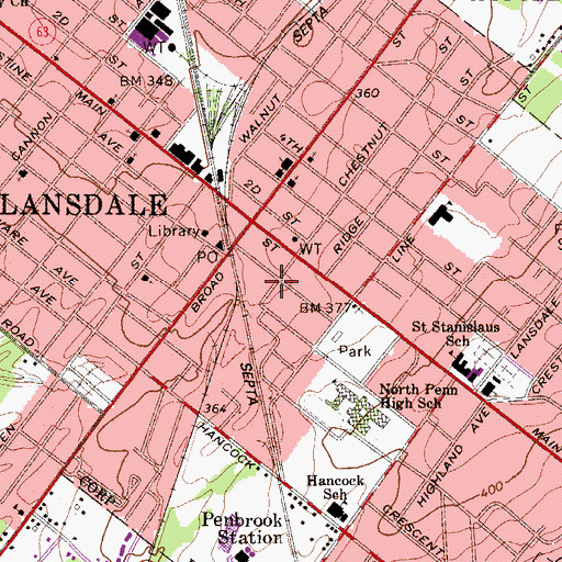 Topographic Map of The Stanbridge (subdivision), PA