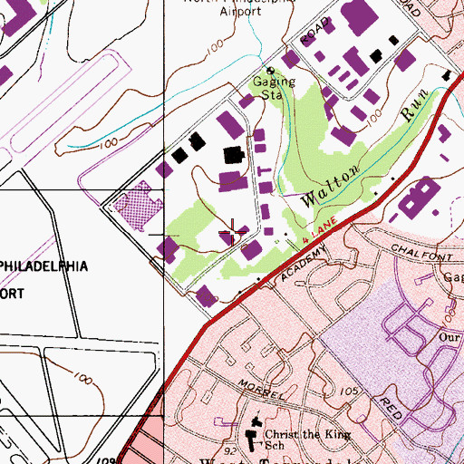 Topographic Map of Torresdale Post Office, PA