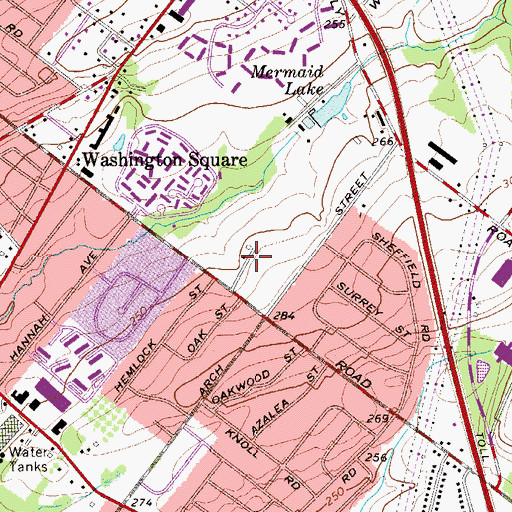 Topographic Map of Townline, PA