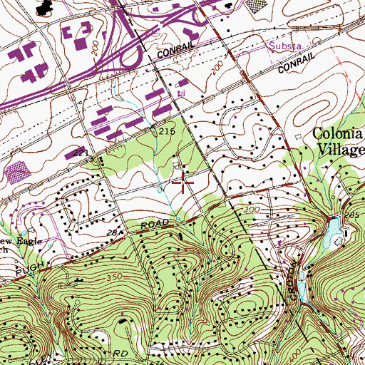 Topographic Map of Treyburn, PA