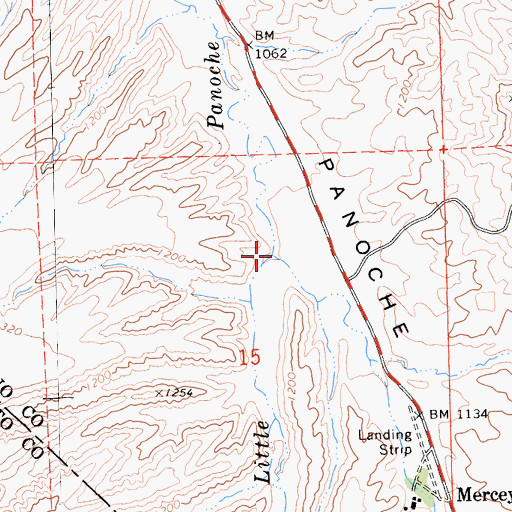 Topographic Map of South Fork Little Panoche Creek, CA