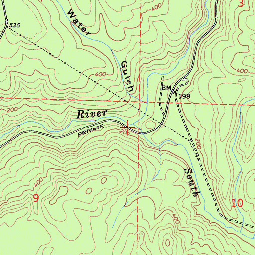 Topographic Map of South Fork Little River, CA