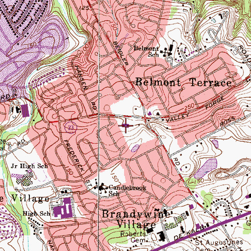 Topographic Map of Upper Merion Township Building, PA