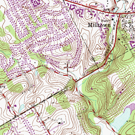 Topographic Map of Westtown Knoll, PA
