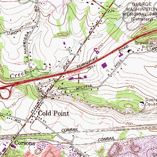 Topographic Map of Whitemarsh Business Campus, PA