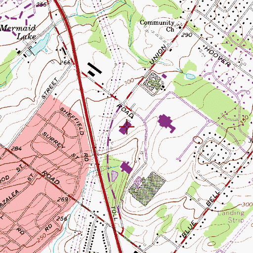 Topographic Map of Whitpain Industrial Center, PA