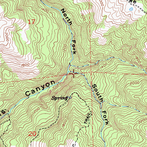 Topographic Map of South Fork Otis Canyon, CA