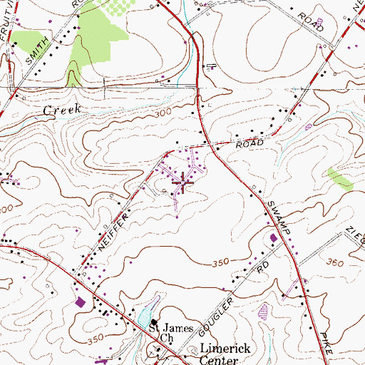 Topographic Map of William Penn Villas, PA