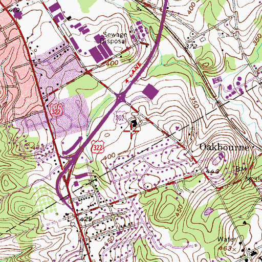 Topographic Map of Willow Brook Industrial Park, PA