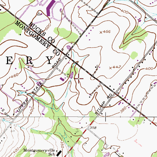 Topographic Map of Winners Circle, PA