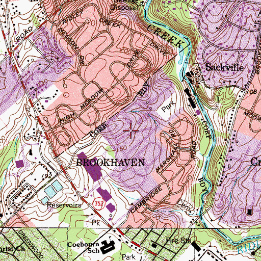 Topographic Map of Victoria Wood, PA