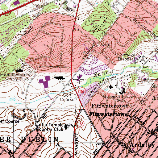 Topographic Map of Village Schoolhouse, PA